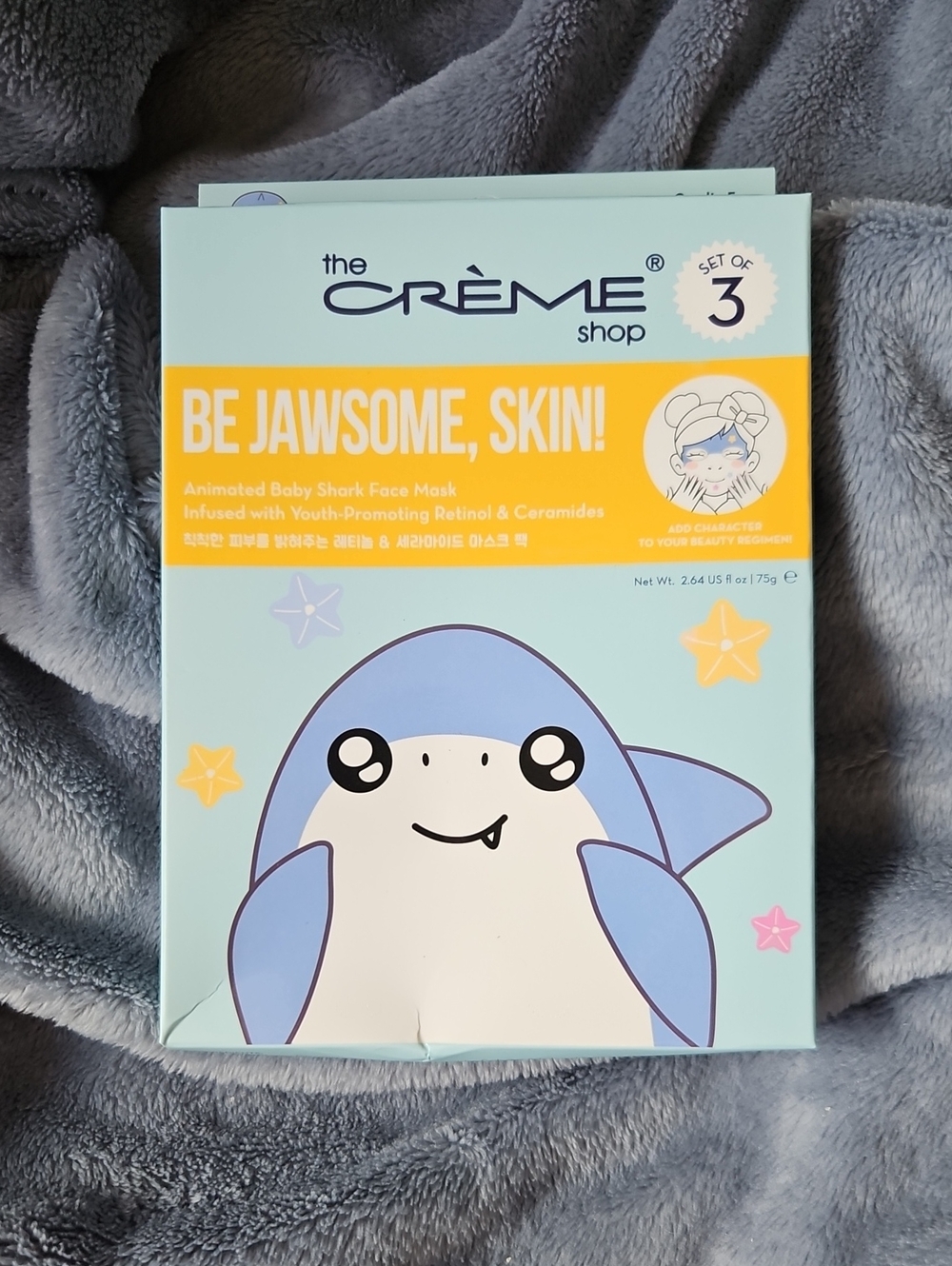 The Crème Shop Be Jawsome, Skin! Baby Shark Animated Face Masks - Light Blue